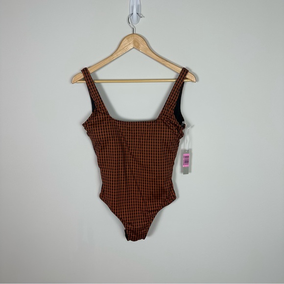 Everlane Nyle Gingham One Piece Swim Suit - Picture 2 of 11
